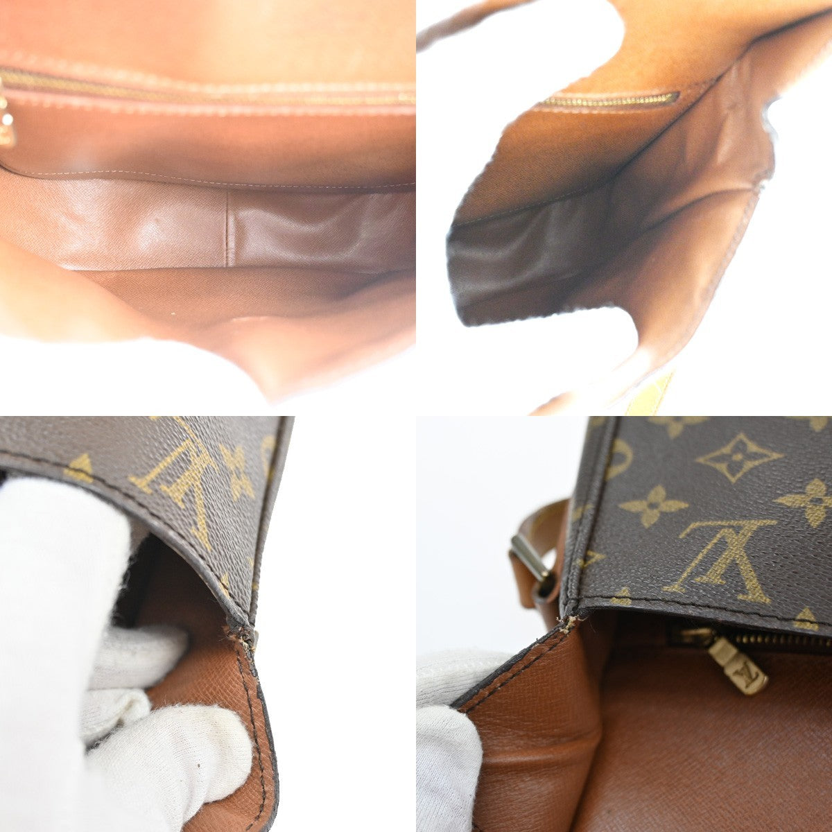 LOUIS VUITTON Saint Cloud GM Shoulder Bag Monogram Leather Brown M51242 31SA101