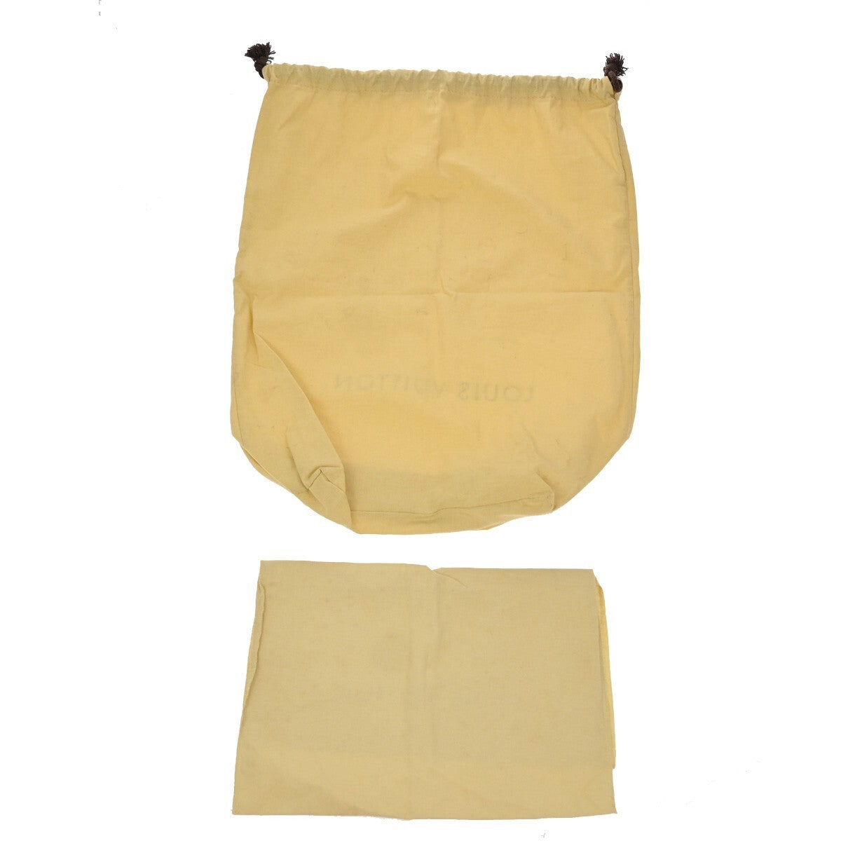 LOUIS VUITTON Logo 10 Set Dust Bag Drawstring Canvas Cotton Beige Brown 09EE127