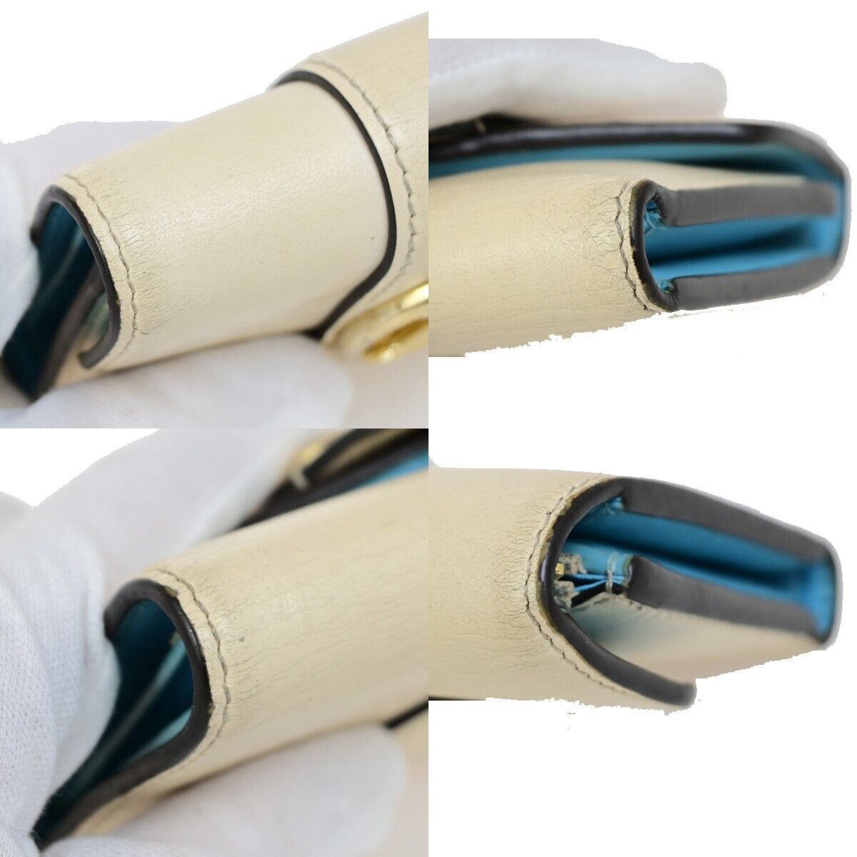 LOUIS VUITTON Portefeuille Pont Neuf Compact Wallet Leather Beige M69176 30KA393