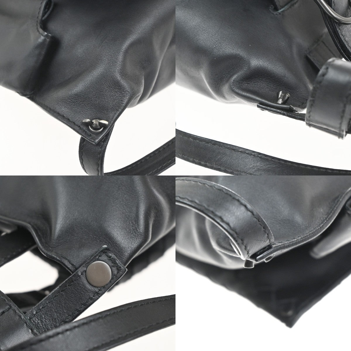 BOTTEGA VENETA Logo Intrecciato Body Bum Bag Leather Black Italy 12RL727