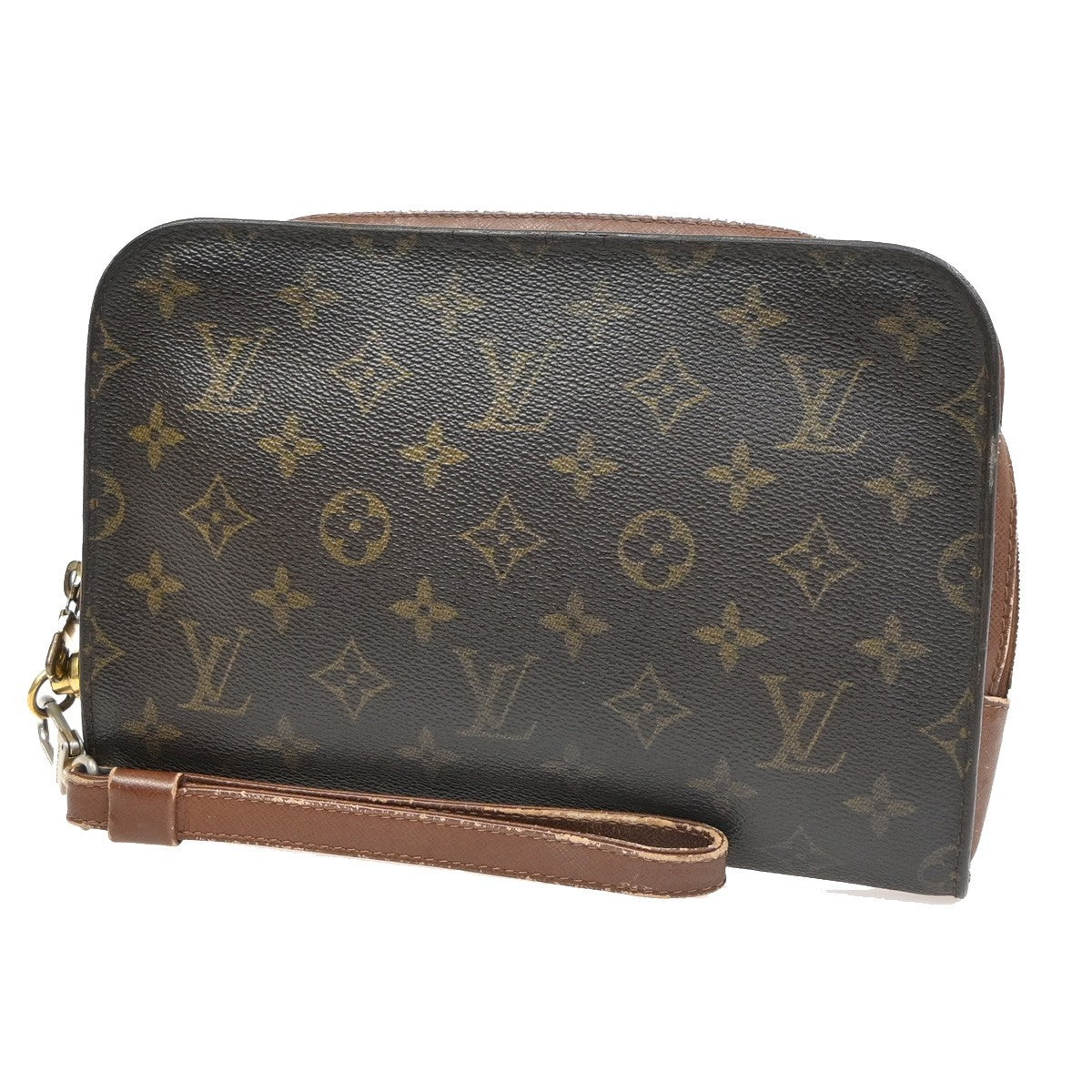 LOUIS VUITTON Orsay Clutch Hand Bag Monogram Leather Brown France M51790 05YJ179