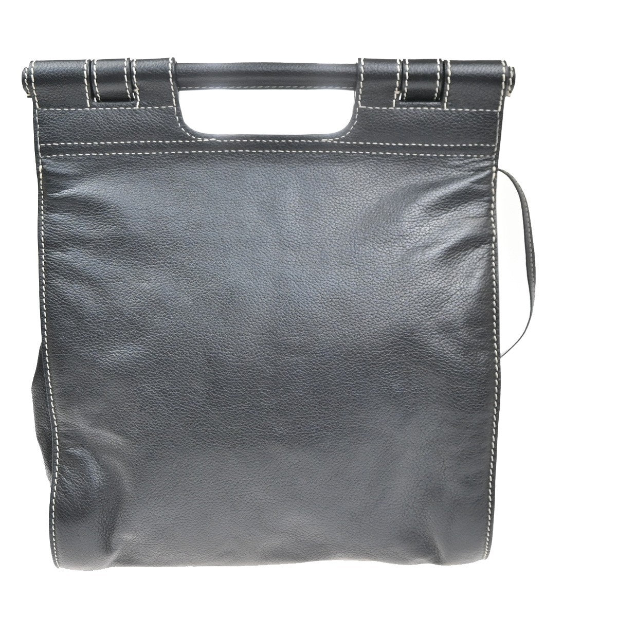 LOEWE Logo 2way Crossbody Shoulder Hand Bag Leather Black GHW 77MA633