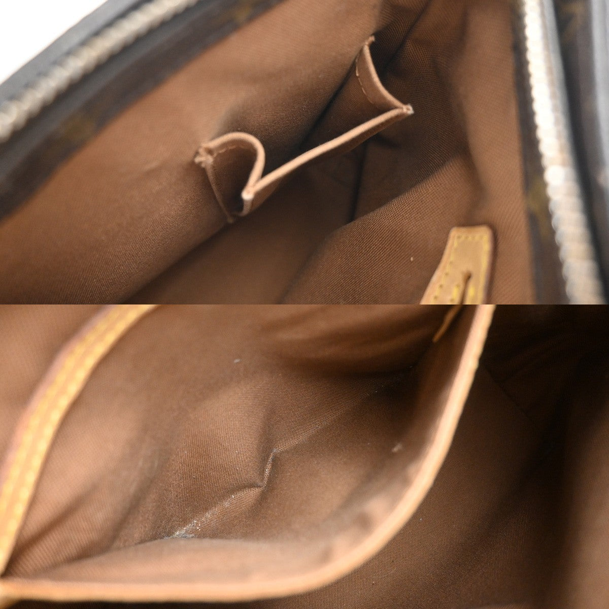 LOUIS VUITTON Cabas Piano Shoulder Bag Monogram Leather Brown M51148 34KP481