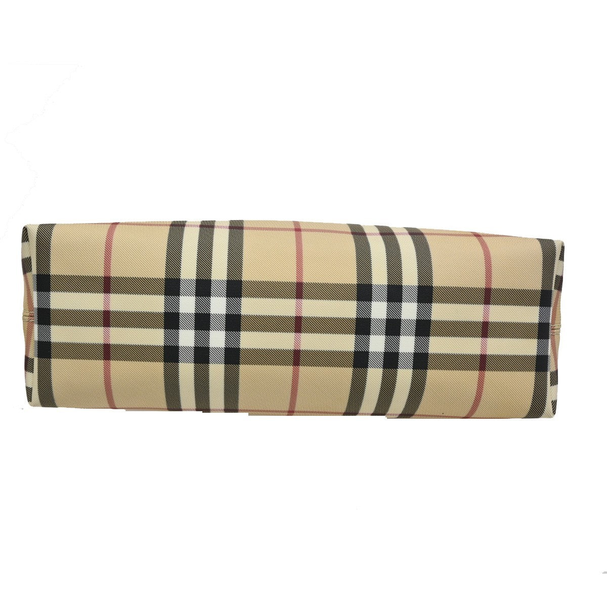 BURBERRY Logo Nova Check Shoulder Bag Canvas Leather Beige Black 38TA158