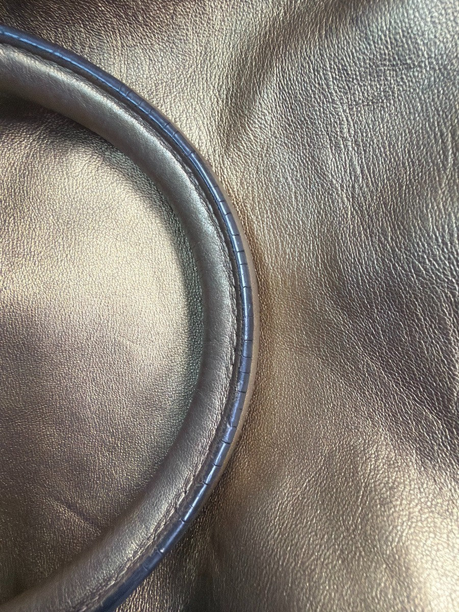 LOEWE Logo Amazona Anagram Hand Bag Leather Lock Gold GHW Spain 38YJ203