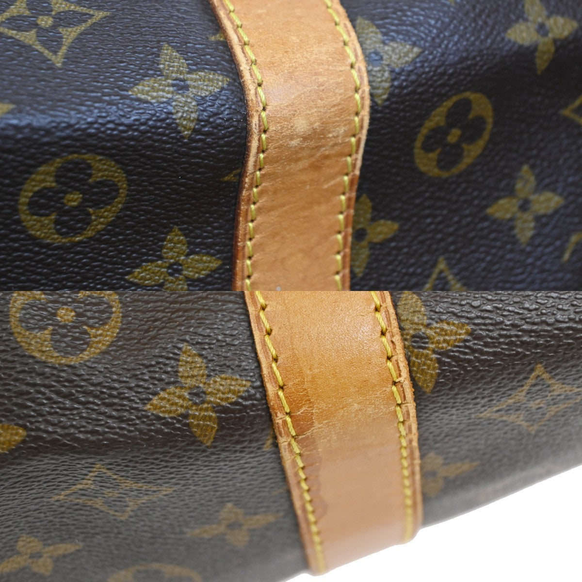 LOUIS VUITTON Keepall 60 Travel Hand Bag Monogram Leather Brown M41422 72YH893