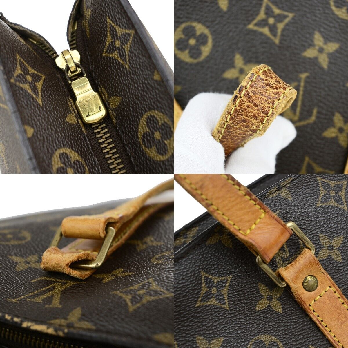 LOUIS VUITTON BABYLONE Shoulder Bag Monogram Leather Brown France M51102 33ED137