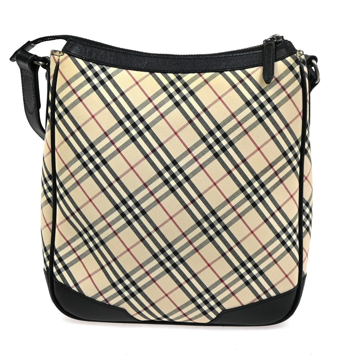 BURBERRY Logo Nova Check Crossbody Shoulder Bag Canvas Leather Beige BK 87RL986