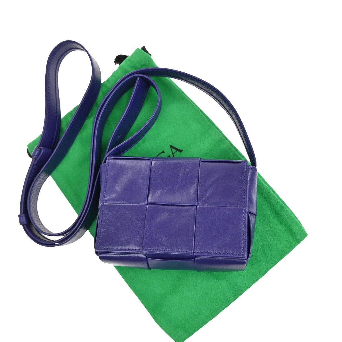 BOTTEGA VENETA Logo Mini Candy Cassette Shoulder Bag Leather Purple 12RL127
