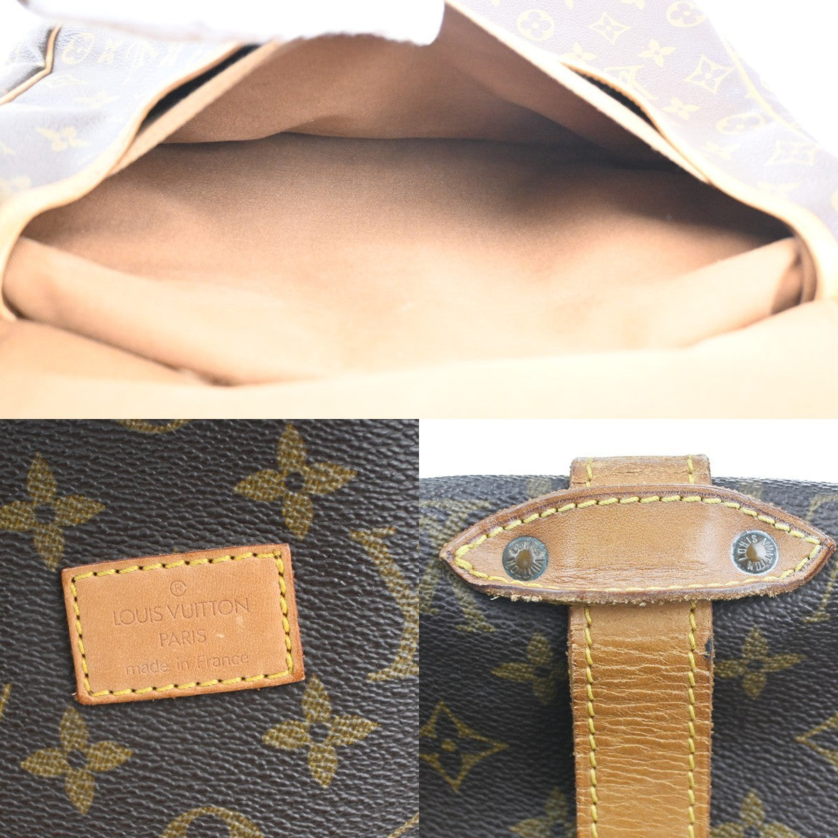 LOUIS VUITTON Saumur 35 Shoulder Bag Monogram Leather BN France M42254 84CA597