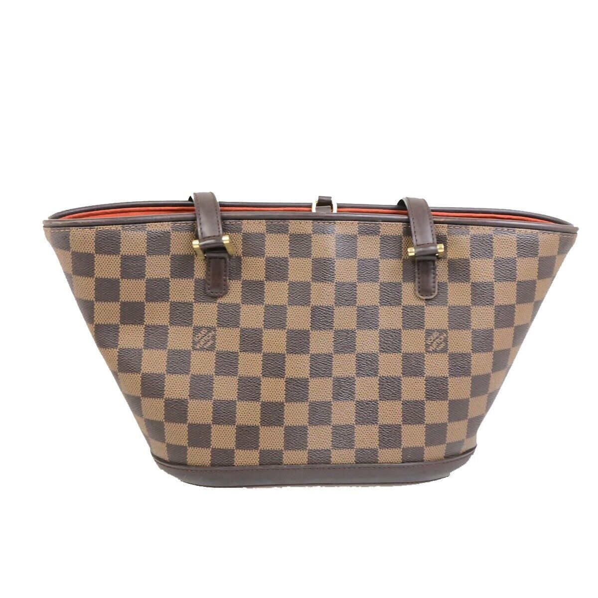 LOUIS VUITTON Manosque PM Shoulder Tote Bag Damier Leather Brown N51121 91FB498