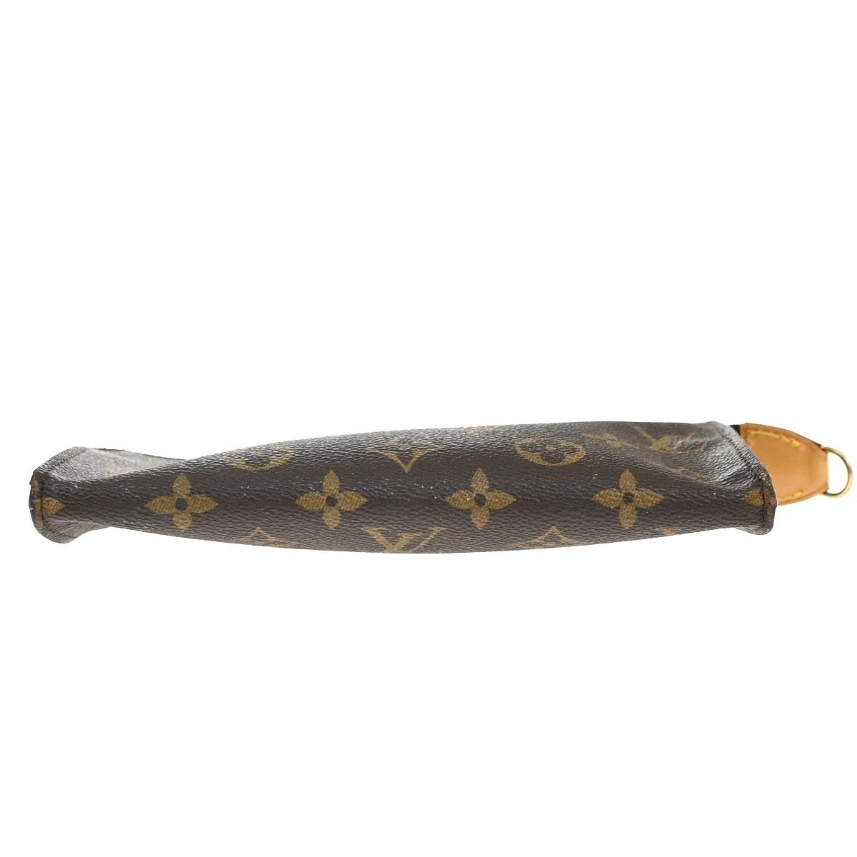 LOUIS VUITTON Logo BUCKET GM Pouch Bag Monogram Leather Brown France 02KB407