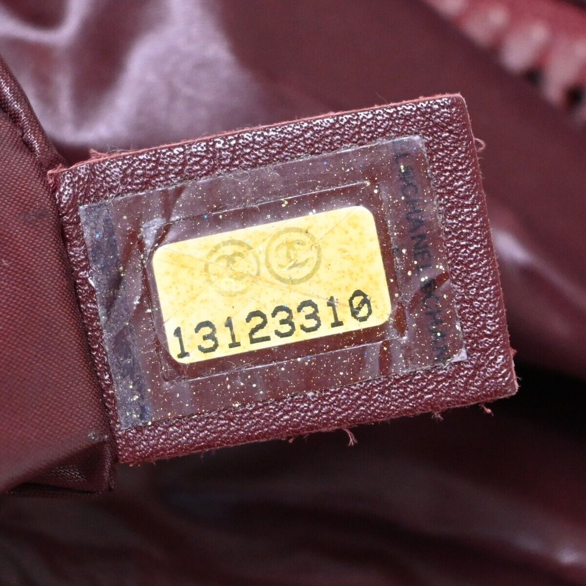 CHANEL CC Coco Cocoon Hand Tote Bag Nylon Leather Khaki Bordeaux Italy 79HB566