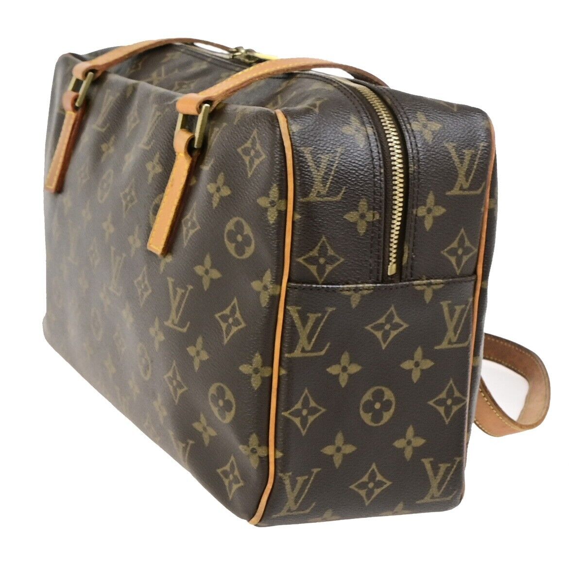 LOUIS VUITTON LV Logo Cite GM Shoulder Bag Monogram Leather Brown M51181 83ED039
