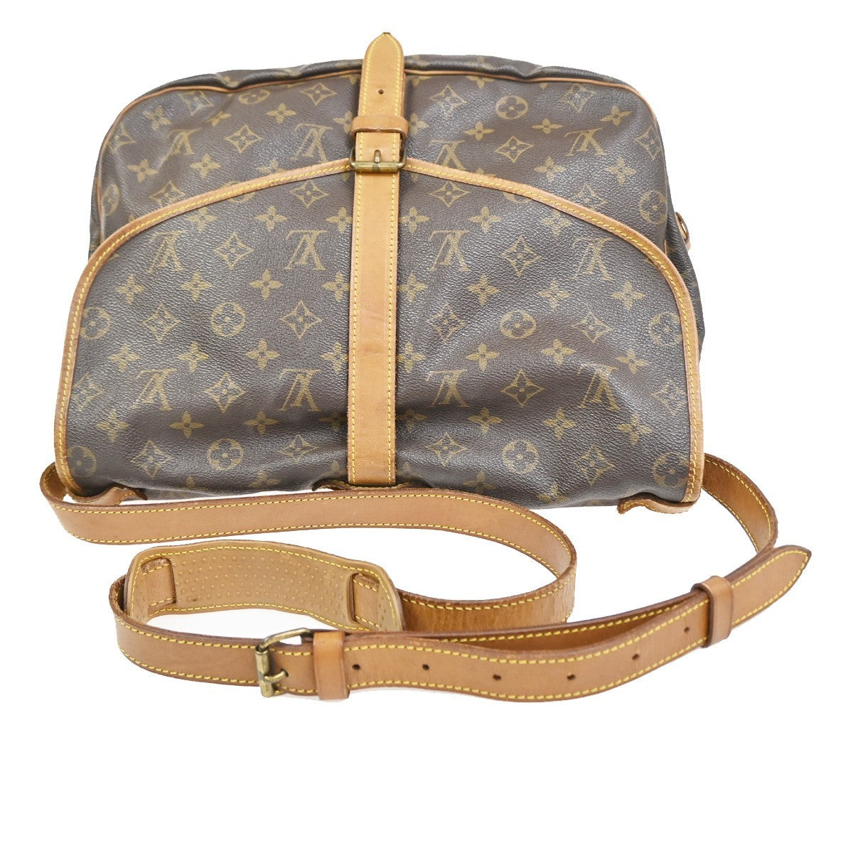 LOUIS VUITTON Saumur 35 Shoulder Bag Monogram Leather BN France M42254 87CA898