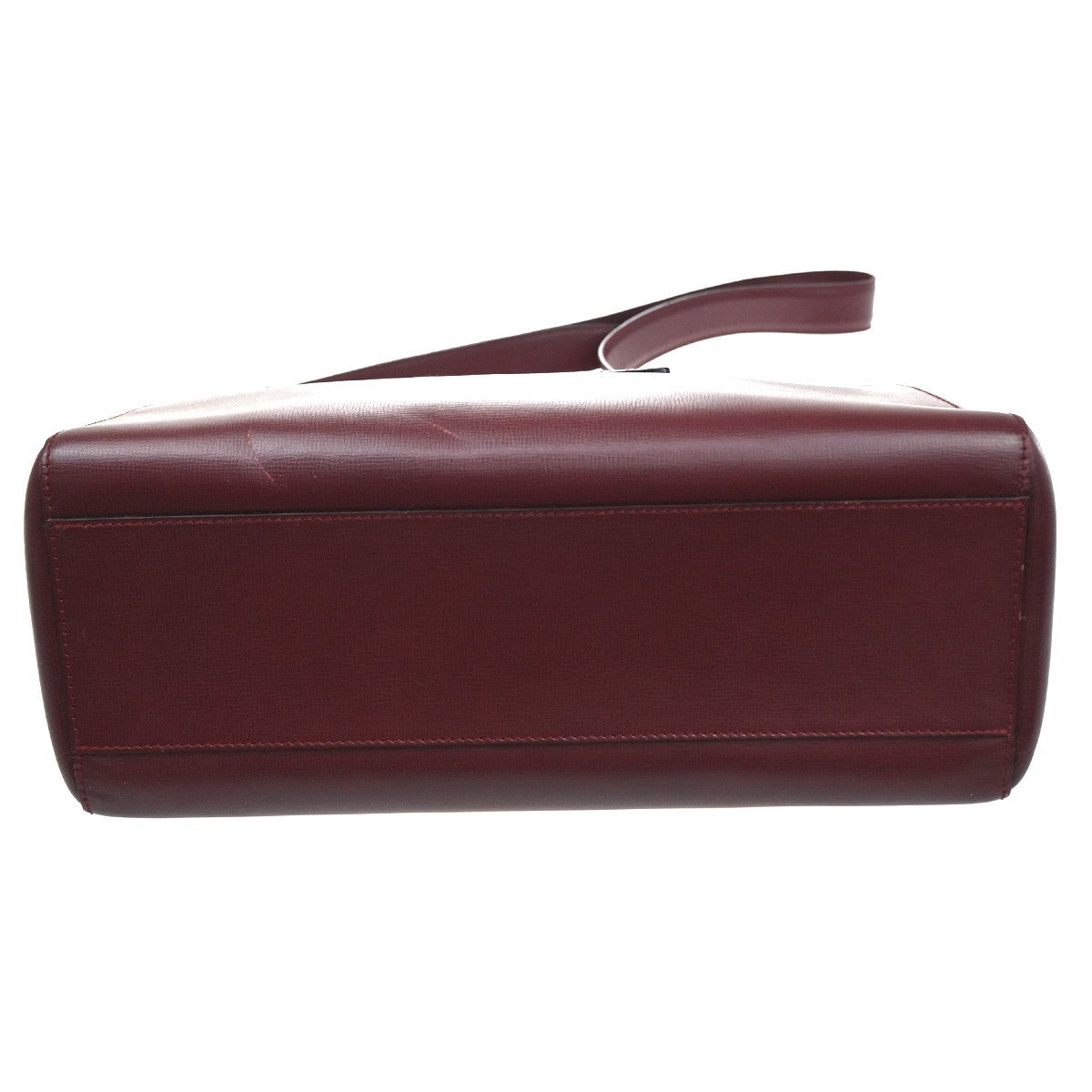 MUST DE CARTIER 2C Logo Crossbody Shoulder Bag Leather Red GHW  Frence 34SA083