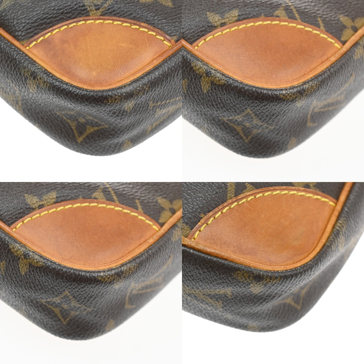 LOUIS VUITTON Danube Shoulder Bag Monogram Leather Brown France M45266 33MA645
