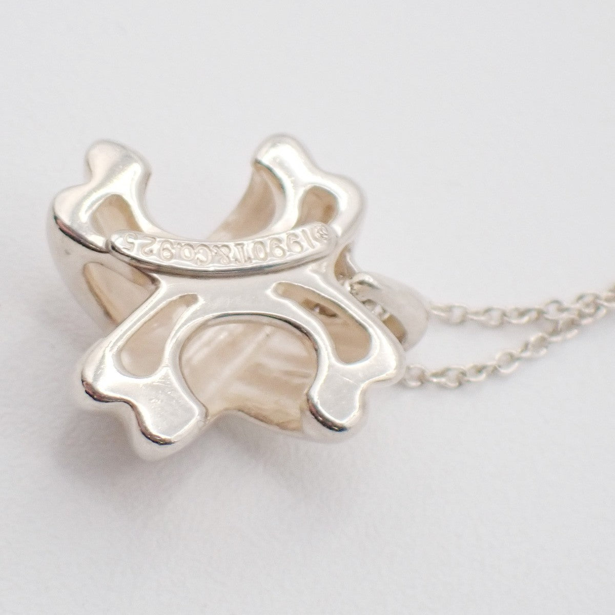 Tiffany & Co. Signature X Cross Chain Necklace Pendant Ag 925 Silver 05KC577