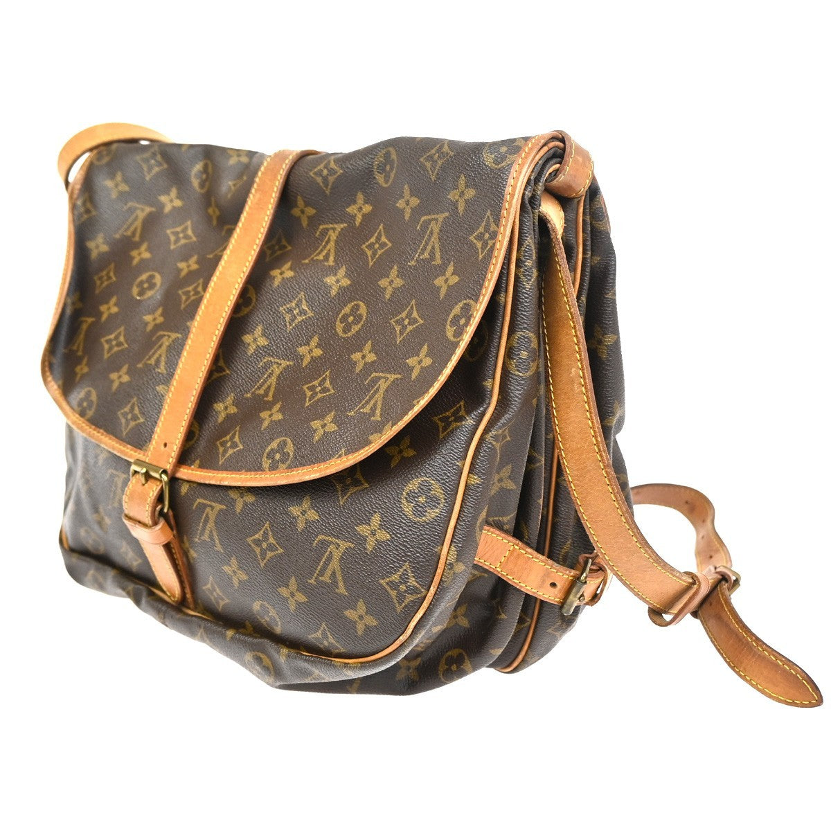 LOUIS VUITTON Saumur 35 Shoulder Bag Monogram Leather BN France M42254 70KC533
