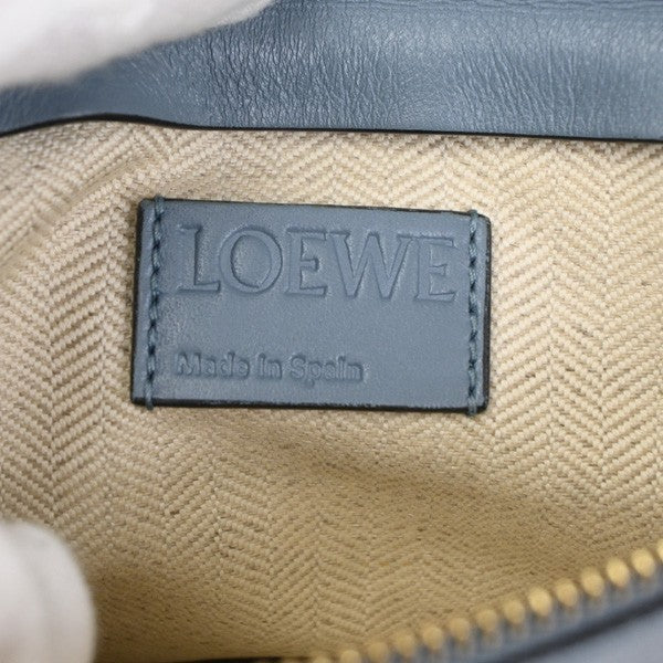 LOEWE Logo T Pouch Anagram Crossbody Shoulder Bag Leather Blue Spain GHW 35TA620