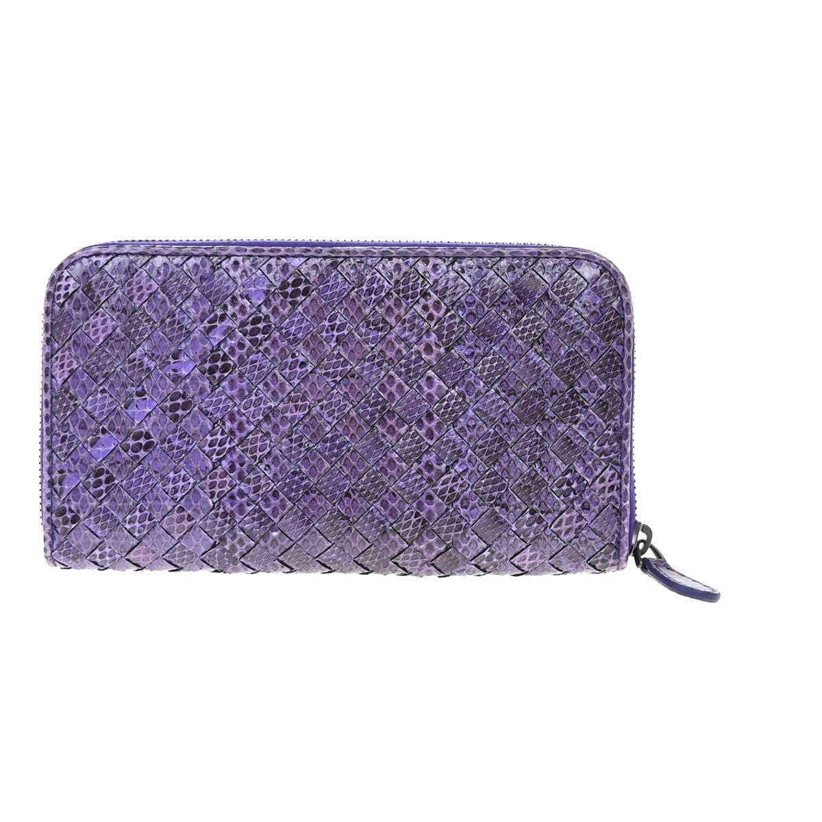 BOTTEGA VENETA Intrecciato Zip Around Long Wallet Embossing Leather PE 33EF667