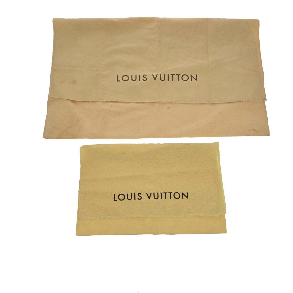 LOUIS VUITTON Logo 10 Set Dust Bag Drawstring Canvas Cotton Beige Brown 09FB554