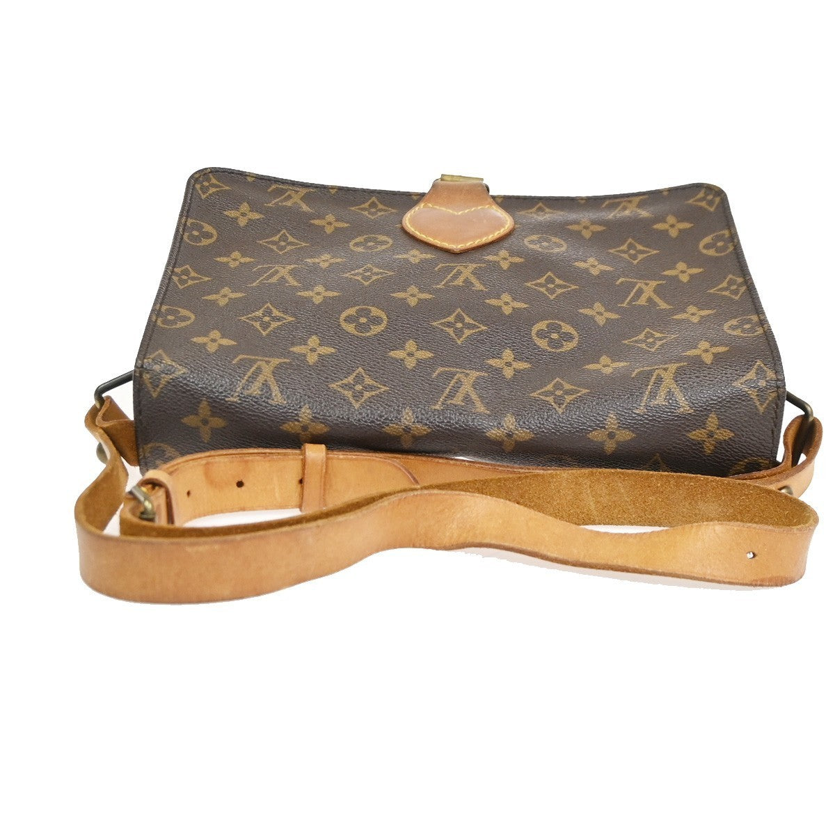 LOUIS VUITTON Cartouchiere GM Shoulder Bag Monogram Leather Brown M51252 32CA686