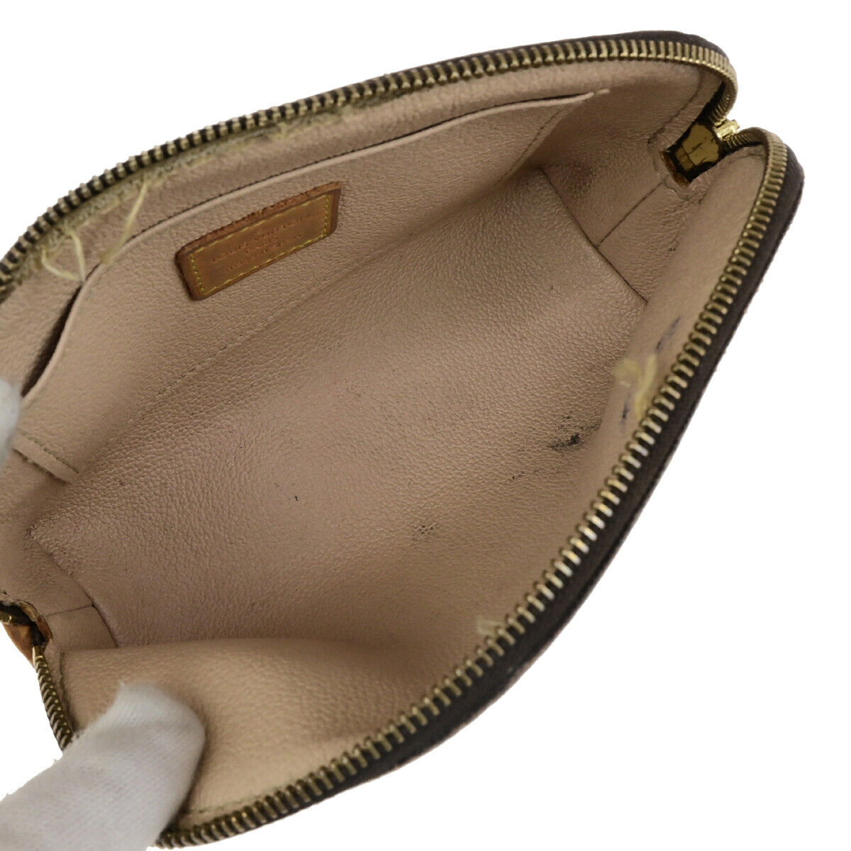 LOUIS VUITTON Pochette Cosmetic Pouch Bag Monogram Leather BN M47515 05YG683