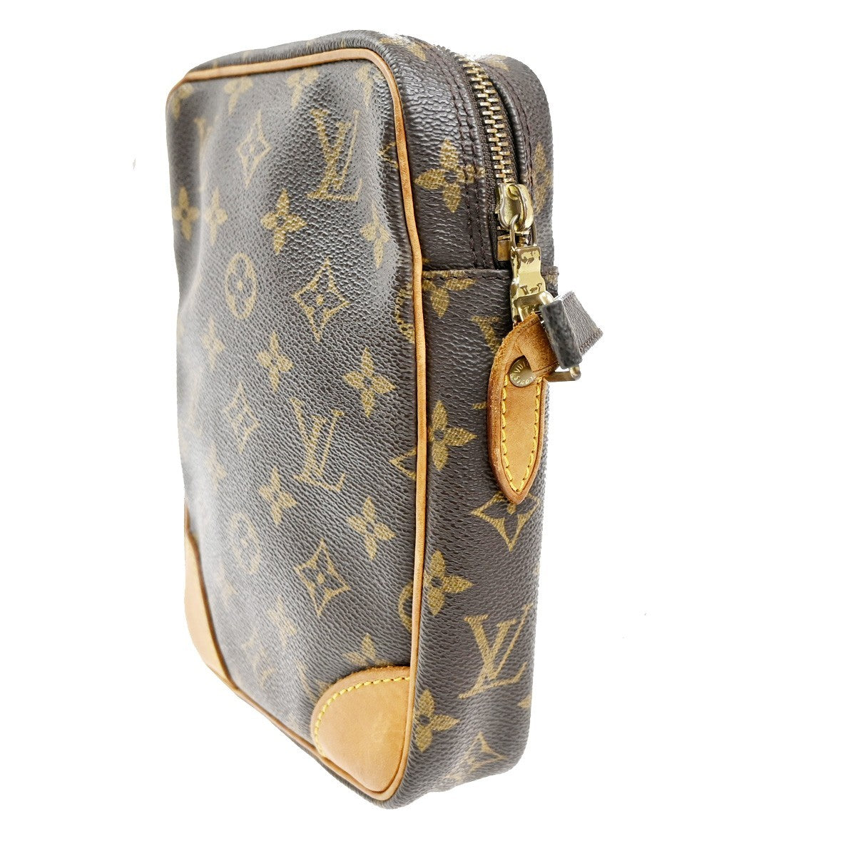 LOUIS VUITTON Danube Shoulder Bag Monogram Leather Brown France M45266 32MA300
