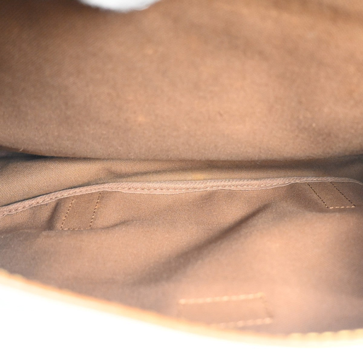 LOUIS VUITTON Logo Saumur 43 Shoulder Bag Monogram Leather Brown M42252 11MA176