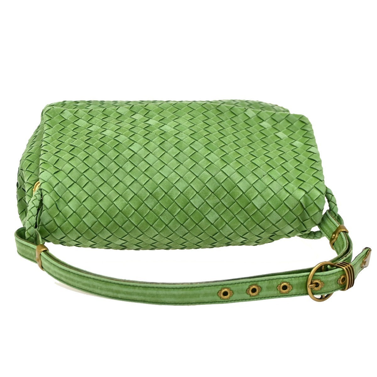 BOTTEGA VENETA Logo Nappa Intrecciato Shoulder Bag Leather Green Italy 11RL624