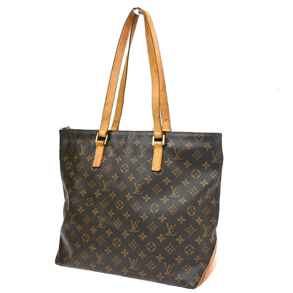 LOUIS VUITTON Cabas Mezzo Shoulder Bag Monogram Leather Brown M51151 89SA076