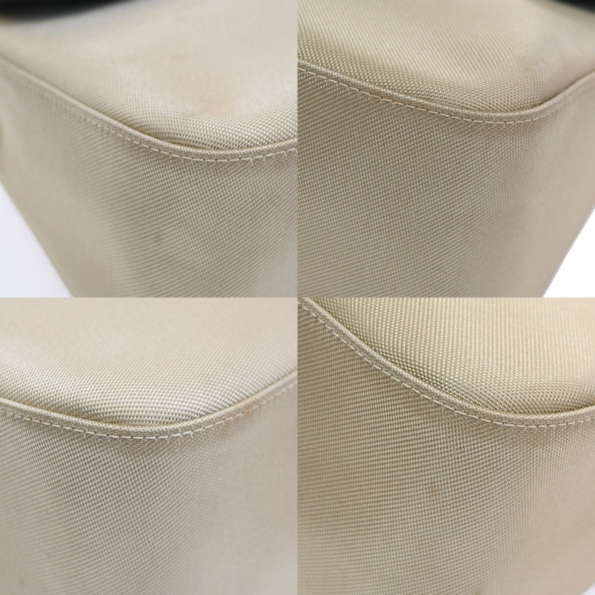 GIVENCHY 4G Logo  Hand Bag With Pouch Nylon Leather Beige SHW Japan 06CA843