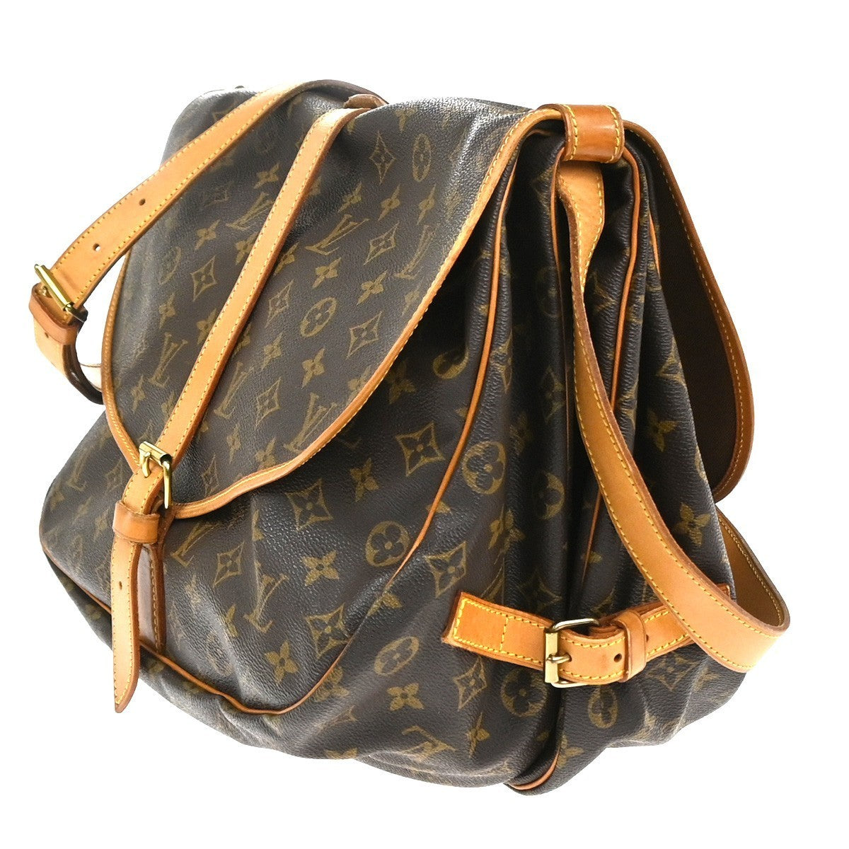LOUIS VUITTON Saumur 35 Shoulder Bag Monogram Leather BN France M42254 18CA796