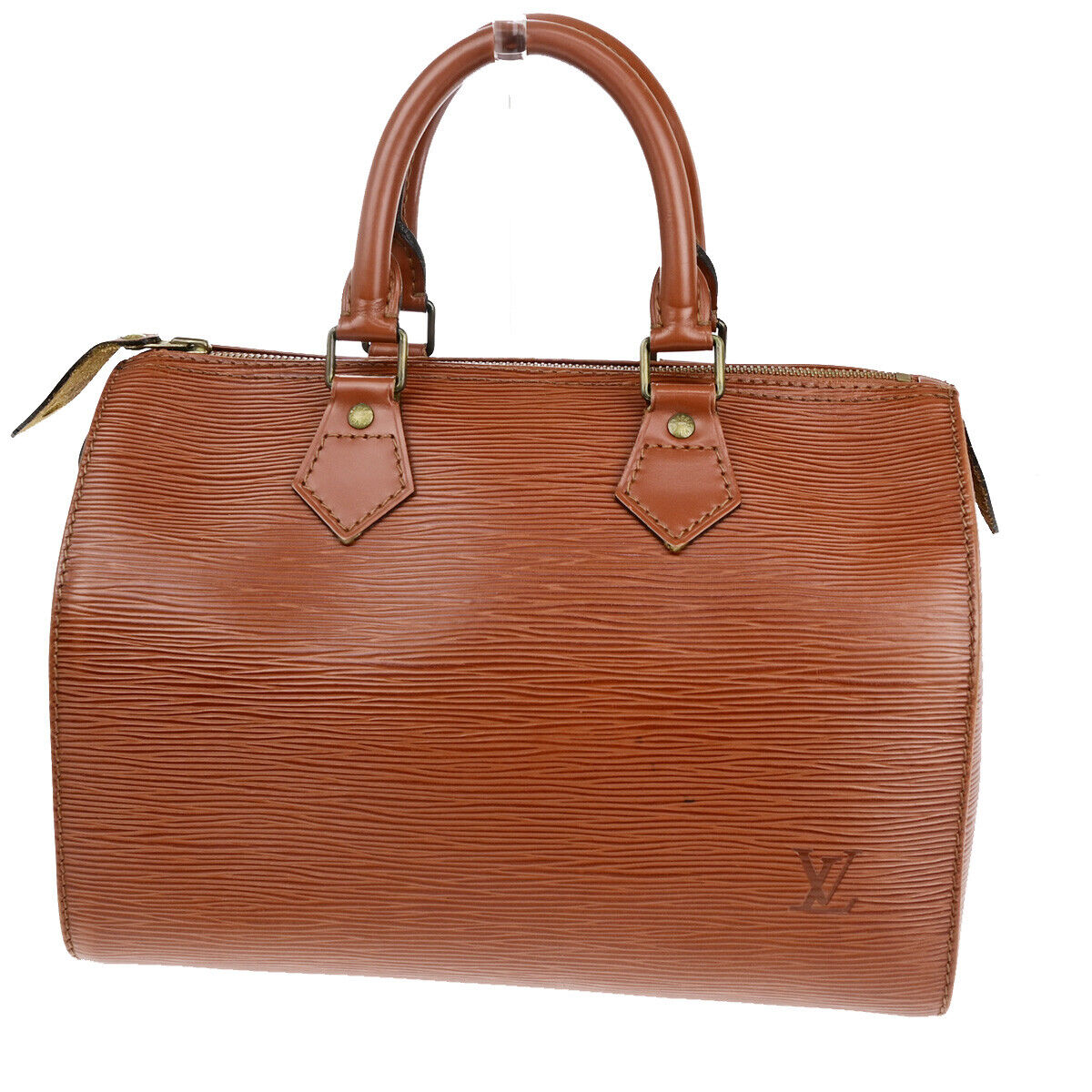 LOUIS VUITTON LV Logo Speedy 25 Travel Hand Bag Epi Leather Brown M43013 85SJ271