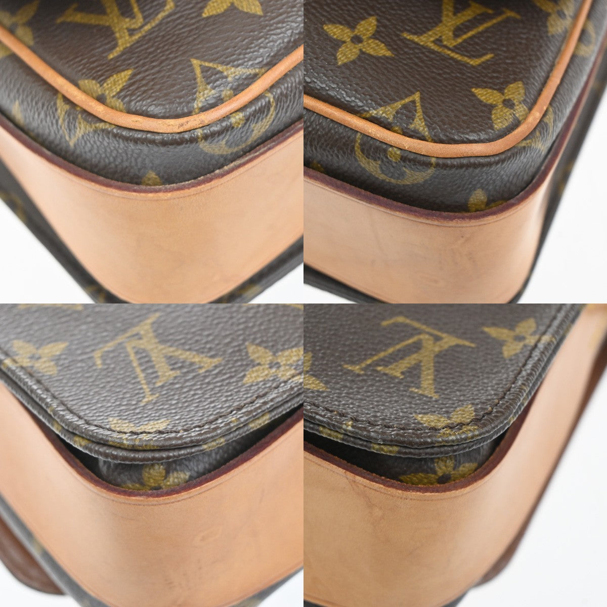 LOUIS VUITTON Cartouchiere MM Shoulder Bag Monogram Leather Brown M51253 82KD042