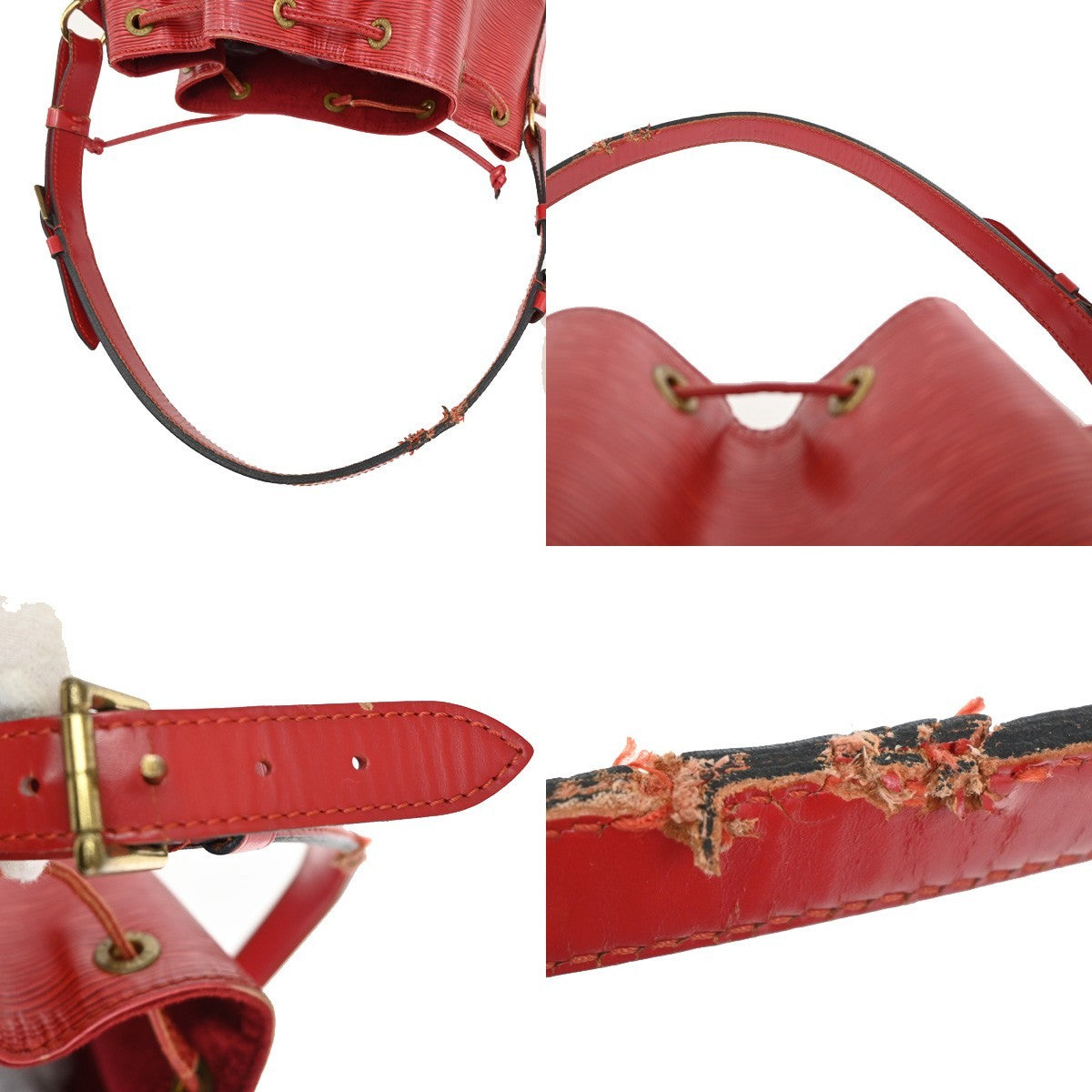 LOUIS VUITTON Noe GM LV Drawstring Shoulder Bag Epi Leather Red M44007 69KB506