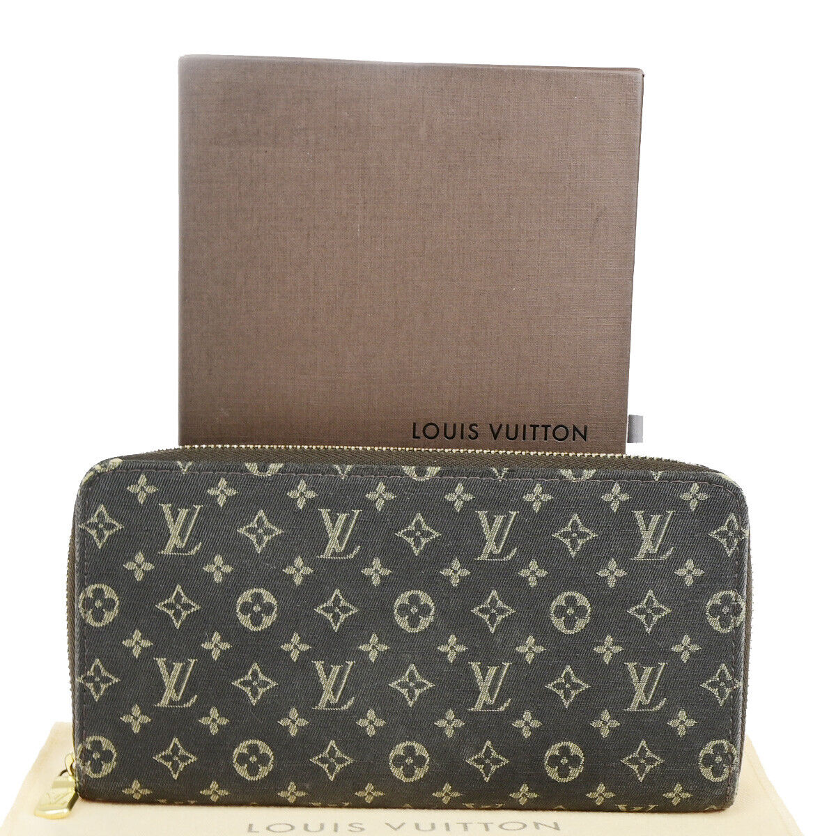 LOUIS VUITTON Zippy Wallet Monogram Mini Lin Canvas Leather BN M95235 69YF036