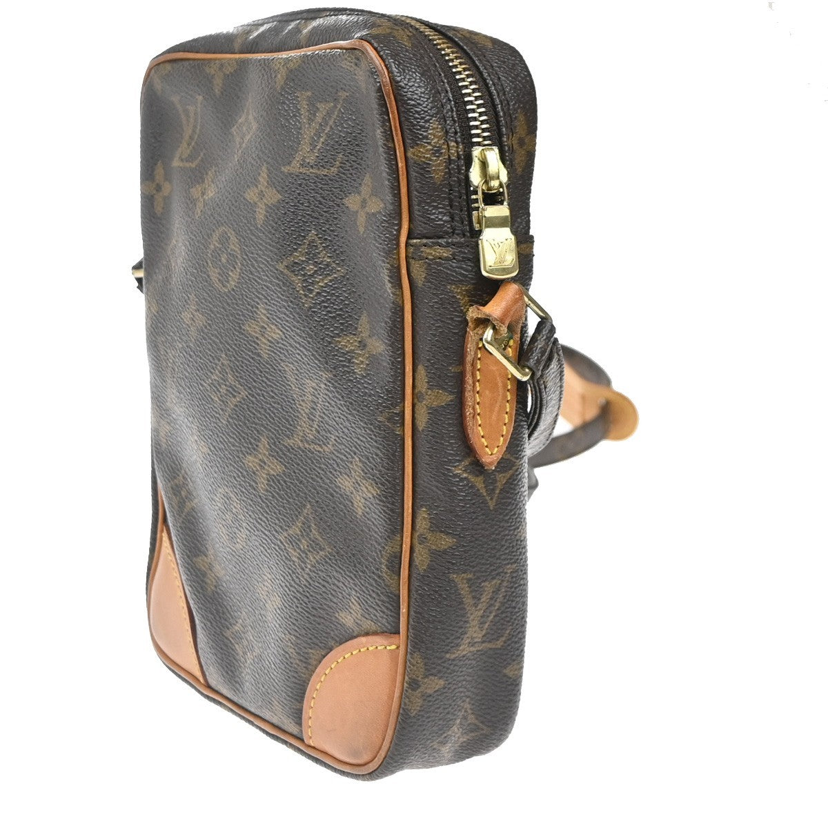 LOUIS VUITTON Danube Shoulder Bag Monogram Leather Brown France M45266 83KC783