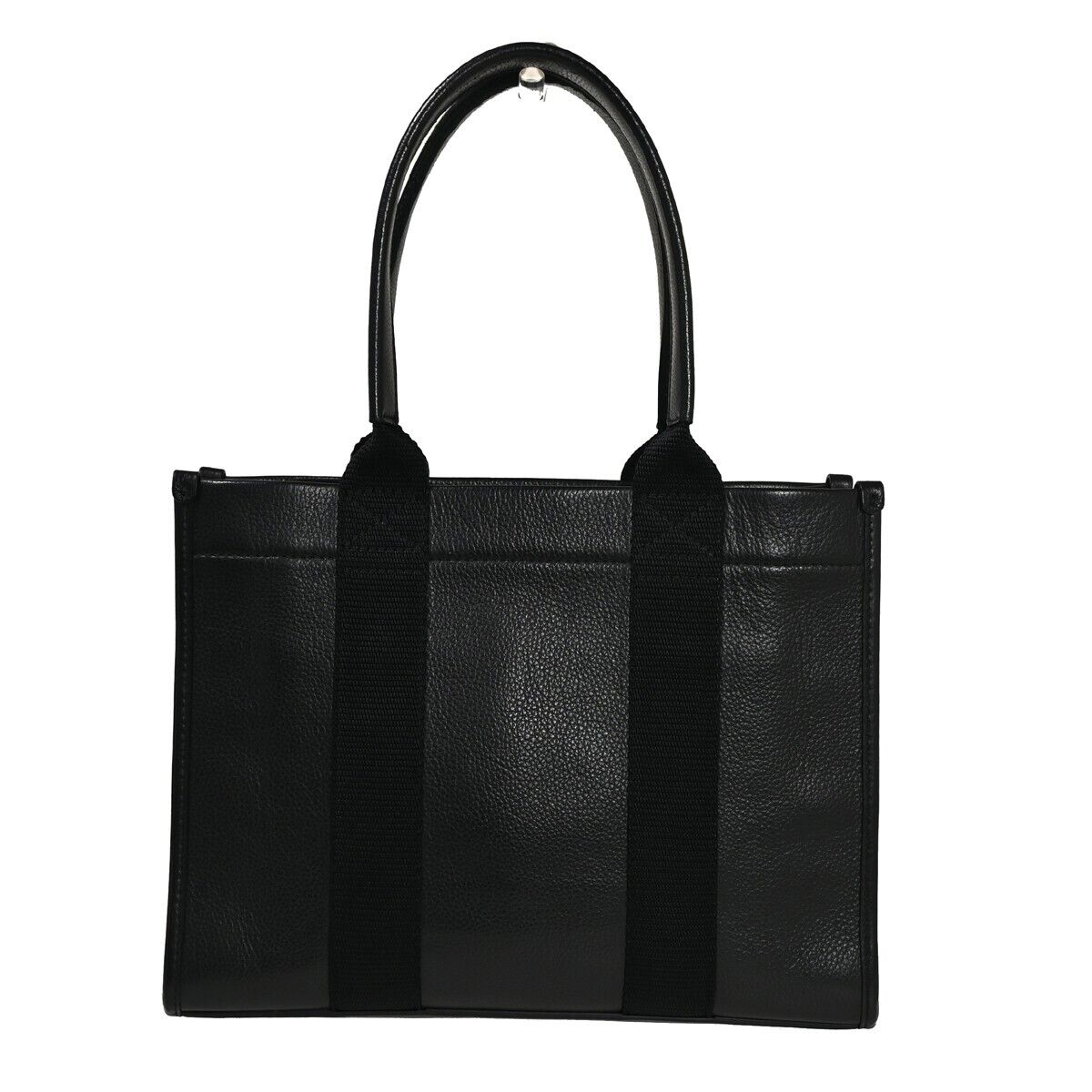 BALENCIAGA Logo Hardware Small Tote Bag Hand Bag Leather Black Italy 18GA901