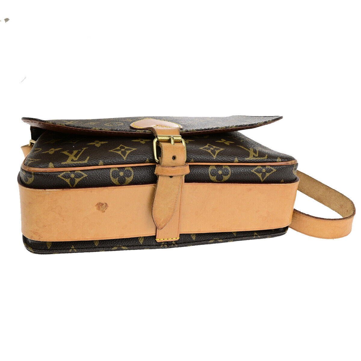 LOUIS VUITTON Cartouchiere GM Shoulder Bag Monogram Leather Brown M51252 89SJ026