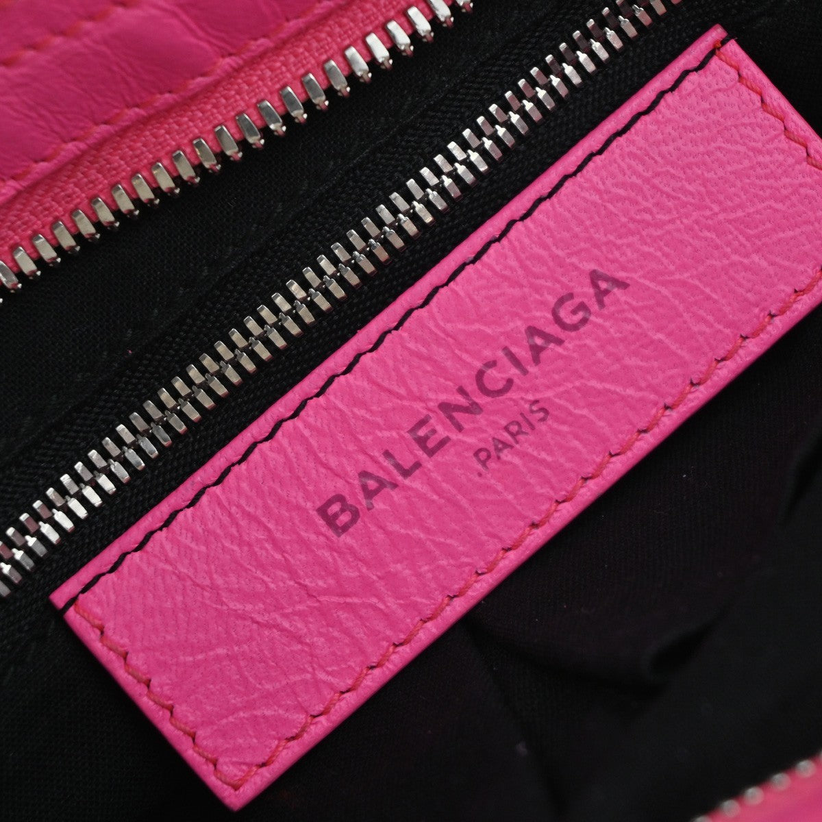 BALENCIAGA City 2Way Shoulder Hand Bag Leather Neon Pink SHW 689RP122
