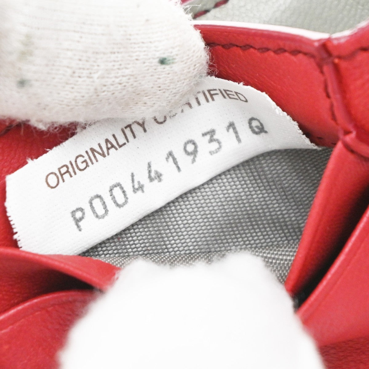 BOTTEGA VENETA INTRECCIATO Trifold Compact Wallet Leather Red Italy 30EF906