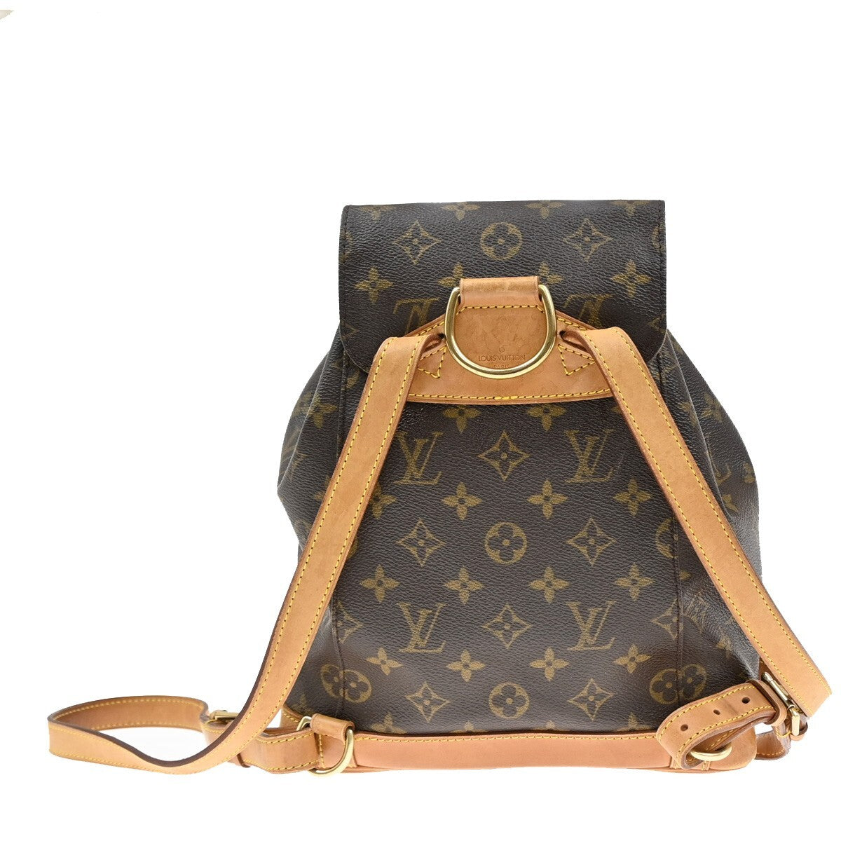 LOUIS VUITTON Montsouris MM Backpack Bag Monogram Leather Brown M51136 97EE233