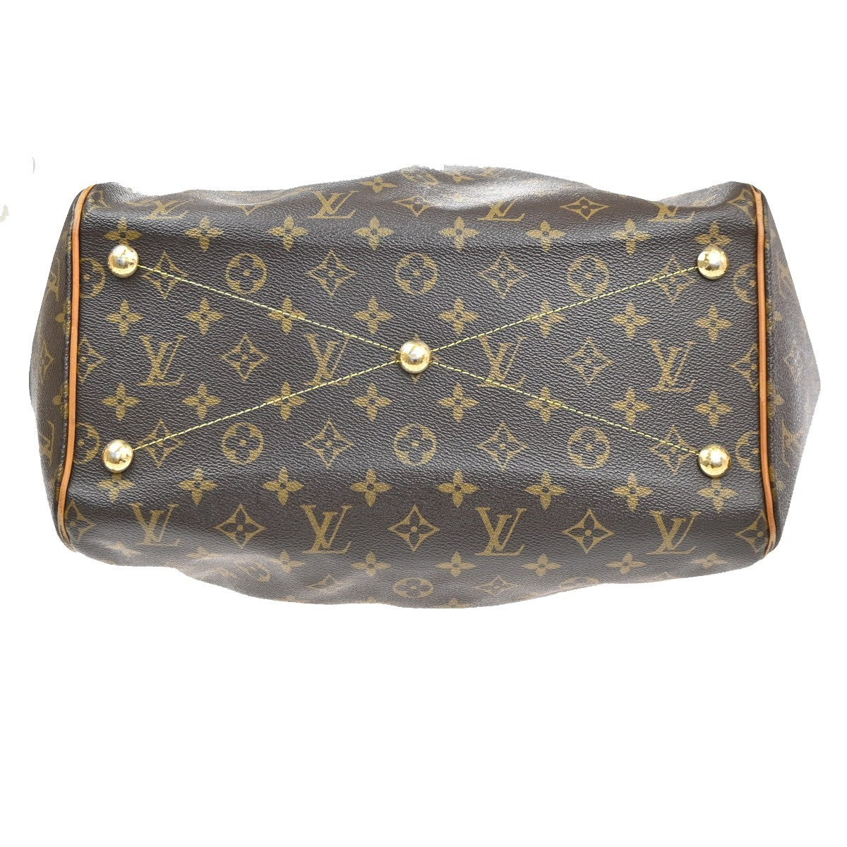 LOUIS VUITTON LV Tivoli GM Shoulder Bag Monogram Leather Brown M40144 70MA640