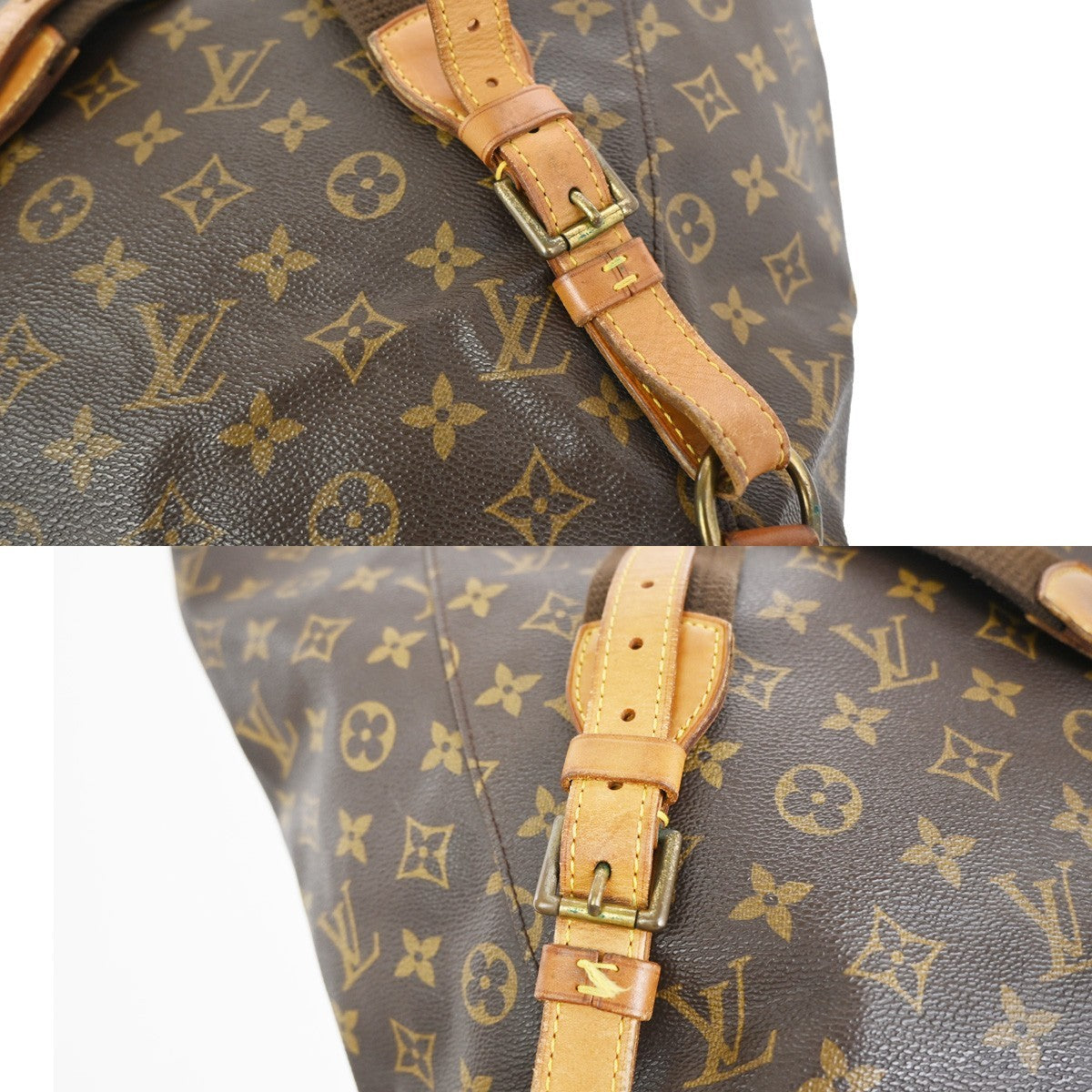 LOUIS VUITTON Montsouris GM Backpack Bag Monogram Leather Brown M51135 64ZA353