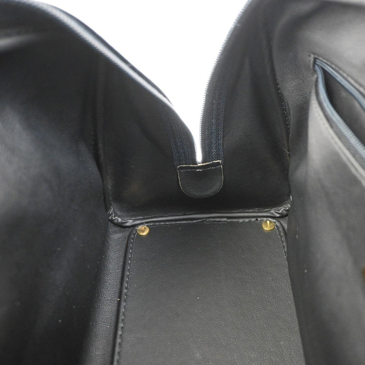 YVES SAINT LAURENT Y Logo 2Way Shoulder Hand Bag Leather Navy Blue GHW 18YJ011