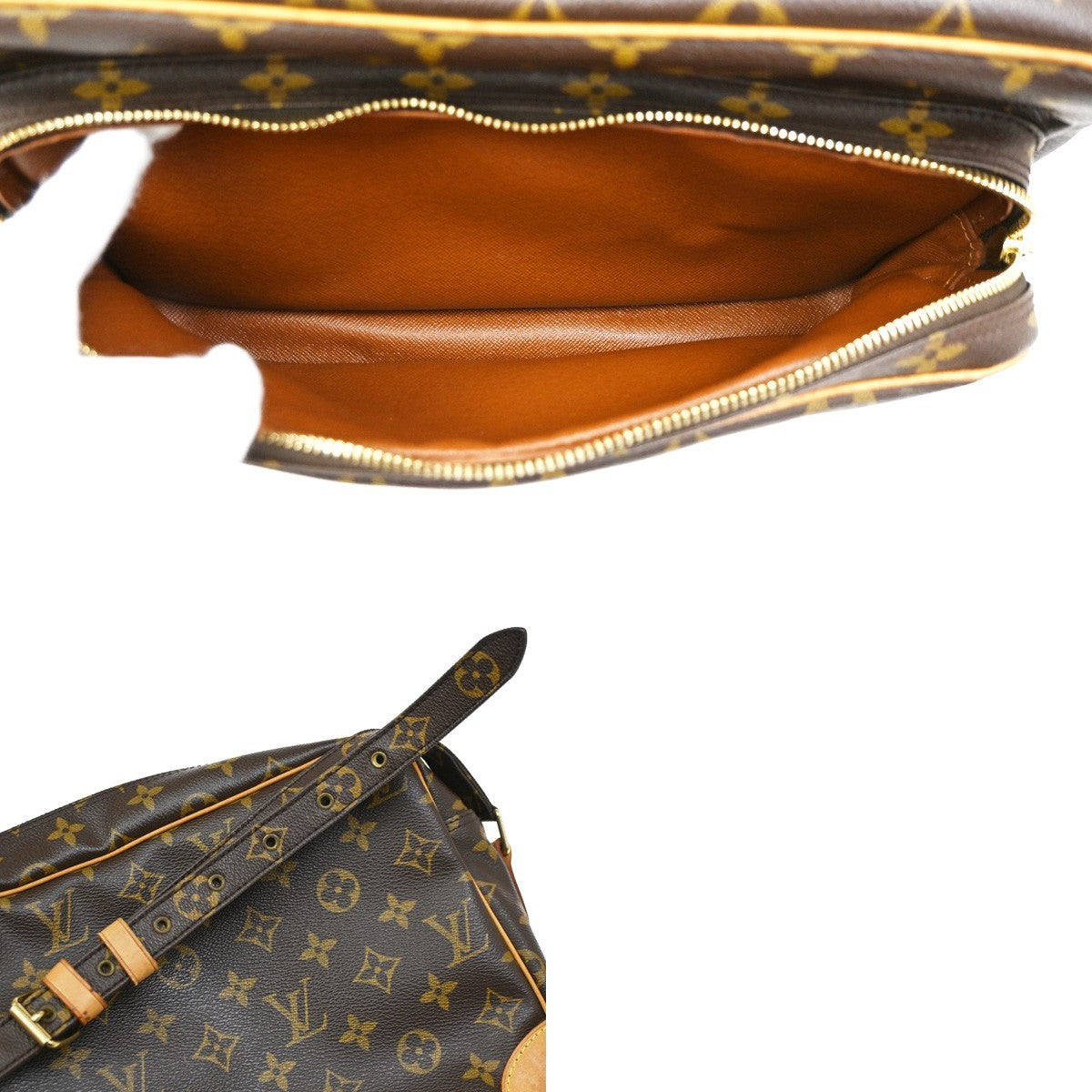 LOUIS VUITTON Nile Crossbody Shoulder Bag Monogram Leather Brown M45244 98KB813
