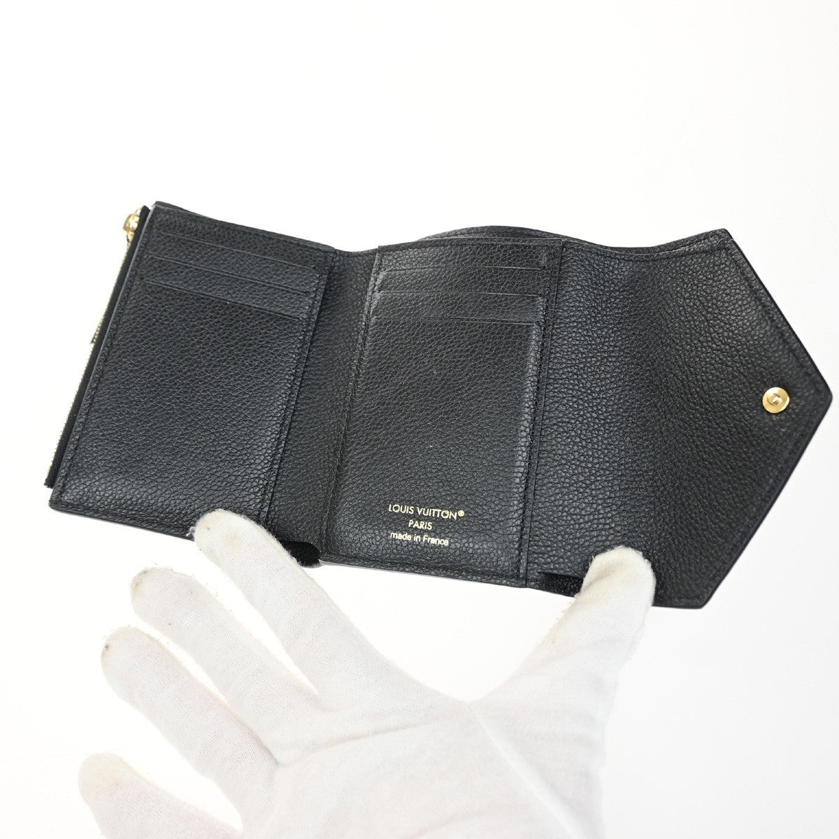 LOUIS VUITTON Portefeuille Victorine Wallet Monogram Empreinte Black 88RQ077
