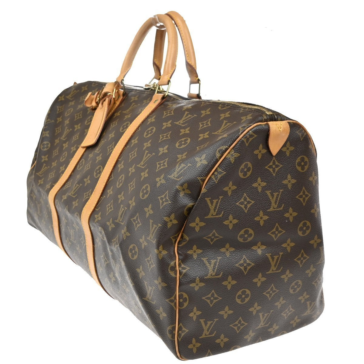 LOUIS VUITTON Keepall 55 Travel Hand Bag Monogram Leather Brown M41424 14CA649